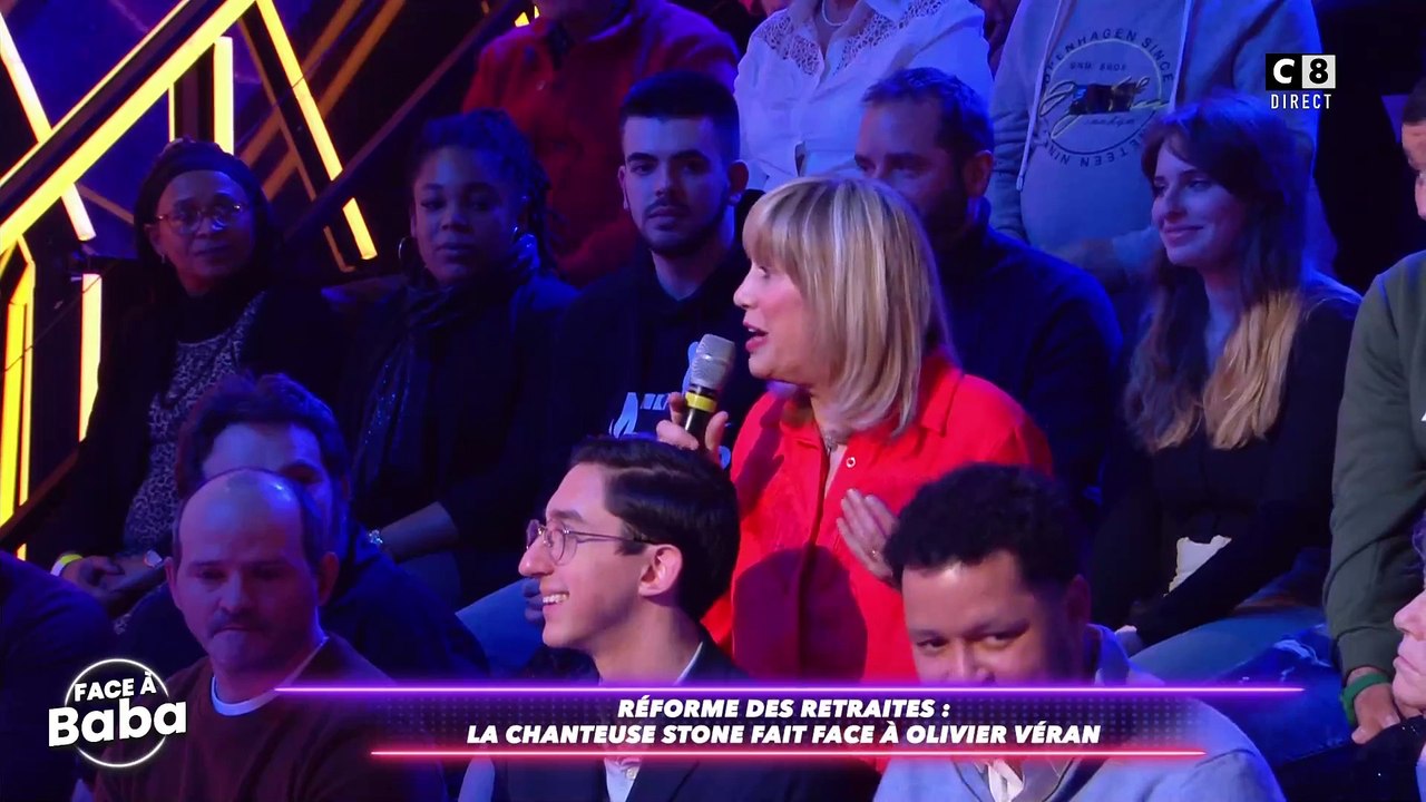 Retraites - L'étrange intervention de la chanteuse Stone, hier soir sur C8 : "Je n'ai aucun question à poser à Olivier Véran. Je suis juste venu parce que vous m'avez invitée !"