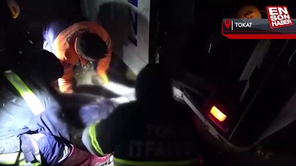 Tokat'ta yolcu otobüsü devrildi