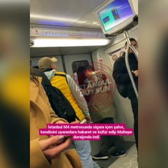 Metroda sigara içip kendisini uyaranlara küfür etti