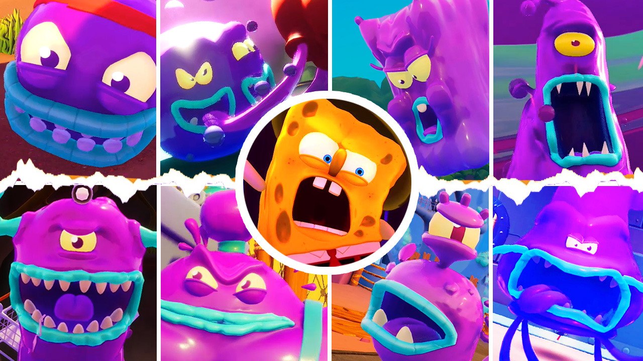 SpongeBob SquarePants: The Cosmic Shake All Enemies & Mini Bosses (PS4)