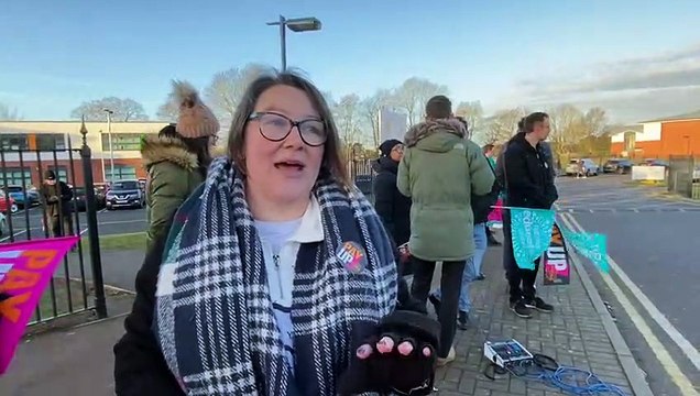 Keleigh Moore, NEU rep at Eastfield Academy and interim assistant principle speaking about teacher strikes