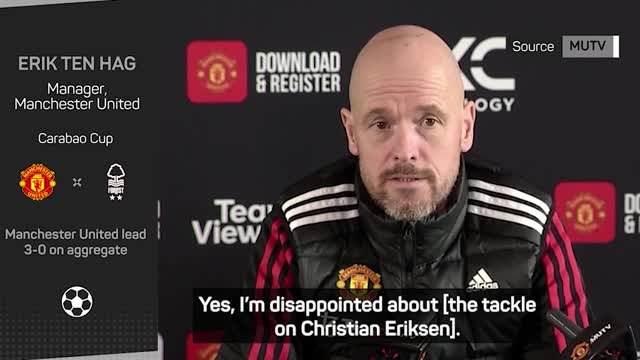 These tackles don't belong on football pitches - Ten Hag fumes at Eriksen injury