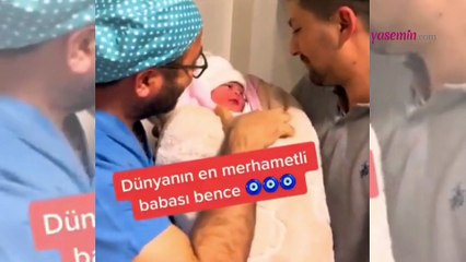 Bebeğini ilk gördüğü anda gözyaşlarına engel olamadı! "Dünyanın en merhametli babası"