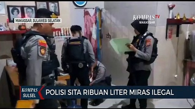 Polisi Sita Ribuan Liter Miras Ilegal