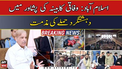 Federal cabinet condemns terrorist attack in Peshawar