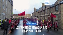 Los vikingos invaden las islas Shetland durante el festival Up-helly-Aa