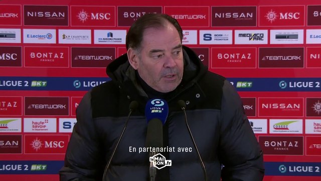 J21 Ligue 2 BKT : la réaction de Stéphane Moulin après FC Annecy 2-0 SMCaen