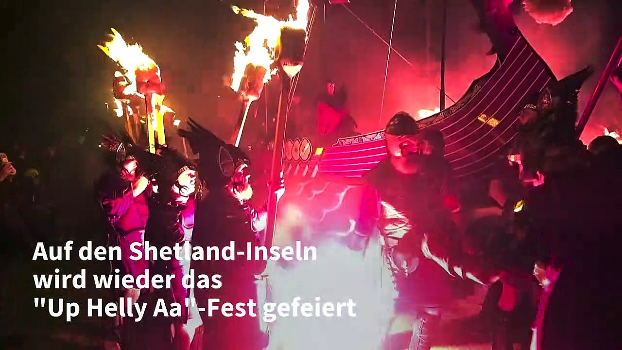 "Up Helly Aa": Wikinger-Parade auf den Shetland-Inseln