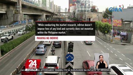 Ride-haling app na "inDrive,' dumepensang ang operasyon sa bansa ay bahagi pa lang ng market research at 'di pa kumikita | 24 Oras