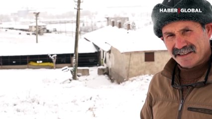 Kış gelmesine rağmen, yuvasını terk etmek istemeyen 'Yozgatlı leylek'