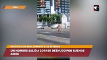 Un hombre salió a correr desnudo por Buenos Aires