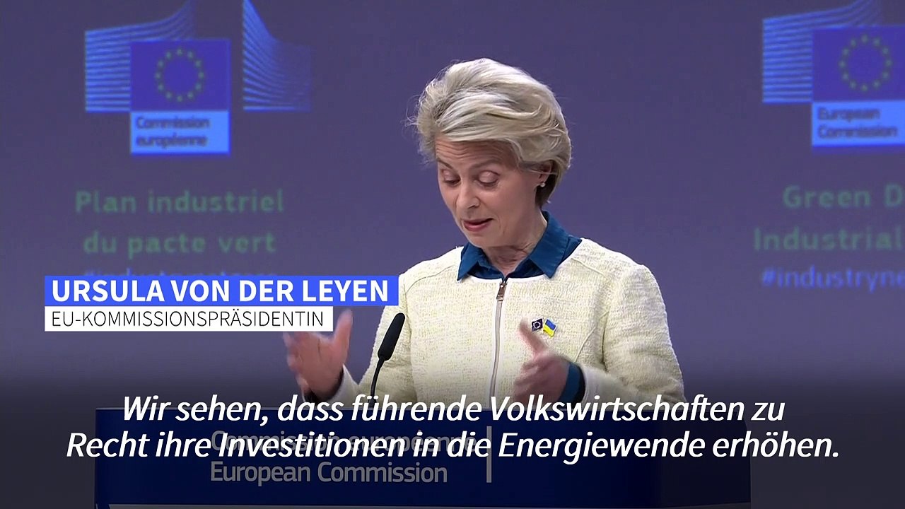 Energiewende: Von der Leyen stellt Antwort auf US-Subventionen vor