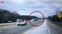 Dashcam Video Captures the Moment Reckless Semi-Truck Driver Loses Control On Highway
