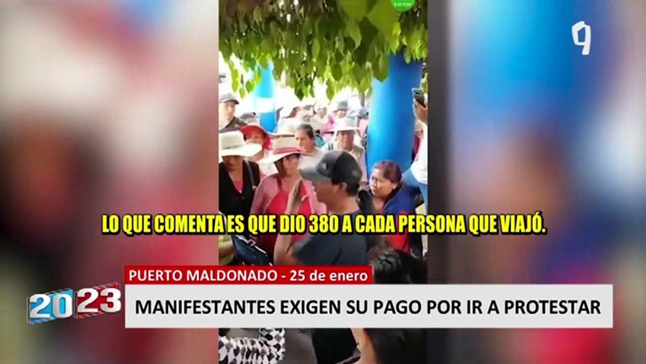 Puerto Maldonado: captan a manifestantes exigiendo pago para ir a protestas