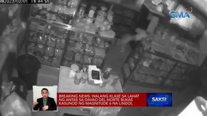 2 sugatan sa pagtama ng magnitude 6 na lindol sa Davao de Oro | Saksi