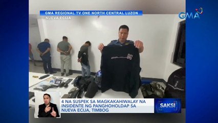 4 na suspek sa magkakahiwalay na insidente ng panghoholdap sa Nueva Ecija, timbog | Saksi