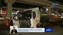 Tanker, nawalan ng kontrol at sumalpok; tumagas na diesel, nagdulot ng disgrasya sa ibang motorista | Saksi