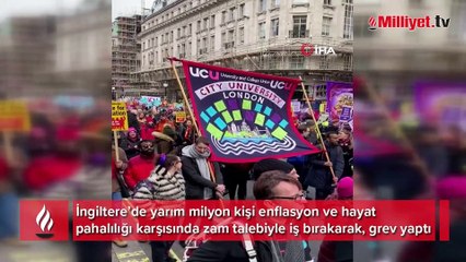 İngiltere’de son 10 yılın en büyük grevi: Yarım milyon kişi sokağa indi