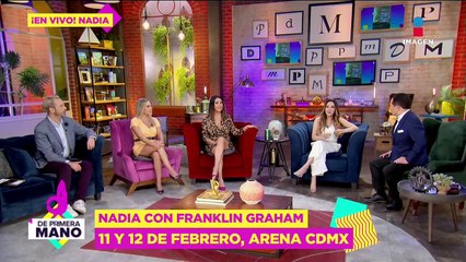 Nadia junto a Franklin Graham y Michael W Smith en la Arena CDMX