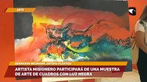 Artista misionero participará de una muestra de arte de cuadros con luz negra