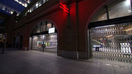 Commuters at London Bridge give their opinion on rail strike