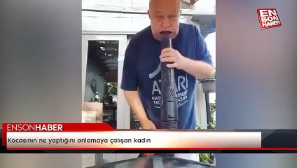 Kocasının ne yaptığını anlamaya çalışan kadın