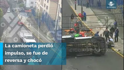 En vez de rapiña, buenos vecinos ayudan a levantar mercancía de camioneta volcada en Tlalpan