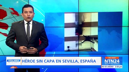 Un hombre escaló una pared para salvar una familia durante incendio