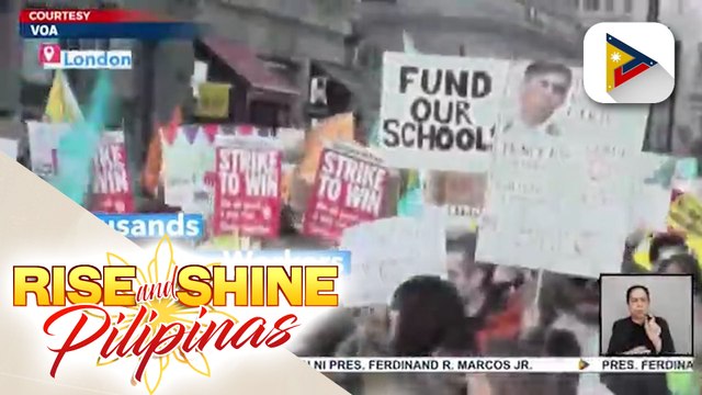 Libo-libong guro, naglunsad ng kilos-protesta sa London kasunod ng taas-presyo ng mga pangunahing bilihin