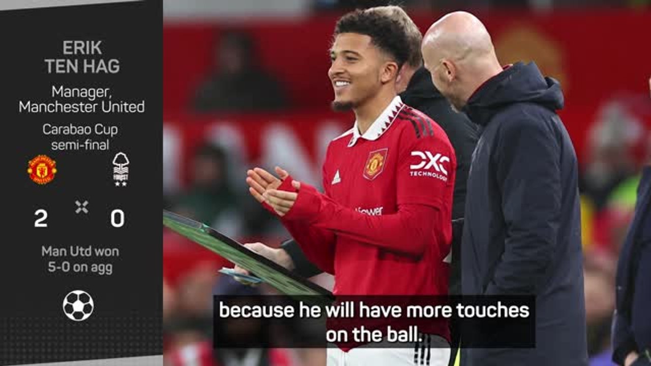 Ten Hag hoping for instant Sancho impact on return from injury