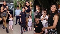 Karan Johar's kids Bday Party: Shilpa Shetty Leopard Print Pant Tank Top में लगी खूबसूरत Video Viral