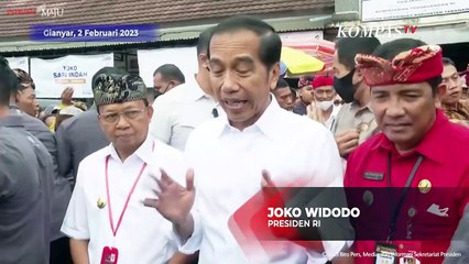 Kunker Hari Kedua, Jokowi Kunjungi Pasar Baturiti Cek Harga Beras dan Perekonomian