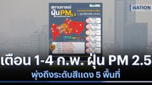 เตือน 1-4 ก.พ. ฝุ่น PM 2.5 พุ่งถึงระดับสีแดง 5 พื้นที่ | เนชั่นทันข่าวเที่ยง | NationTV22