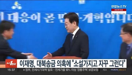 이재명, 대북송금 의혹에 "소설가지고 자꾸 그런다"