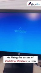 Me Using the Excuse of Updating Windows to relax | AeronFly |Office Vibe  | Flight Booking with aeronfly| India