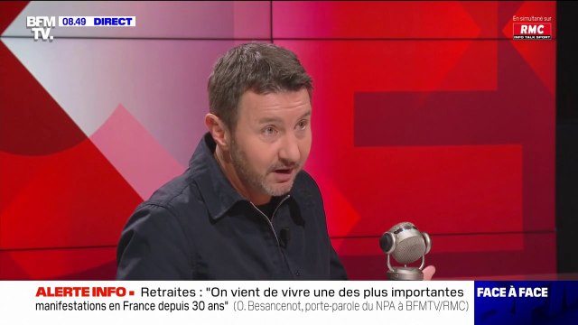 Olivier Besancenot sur les retraites: Si on peut faire une réunion unitaire de toute la gauche, nous sommes disponibles