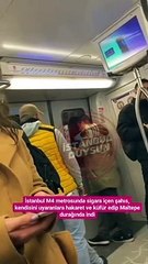 Metroda sigara içti, uyaranlara hakaret etti