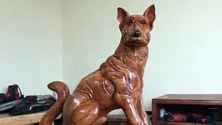 How to make dog wood carvingHow to make dog wood carving