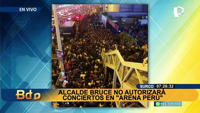 No van más los conciertos: Carlos Bruce no autoriza eventos musicales masivos en Surco