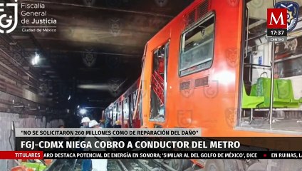 Fiscalía de CdMx niega cobro a conductor del Metro que chocó en L3