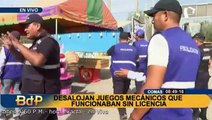 Desalojan juegos mecánicos para niños: municipio de Comas asegura que operaban sin licencia