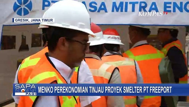 Menko Perekonomian Apresiasi Progres Konstruksi Smelter Manyar Freeport Sesuai Target