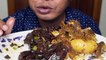 asmr eating |Eating Pig blood & Eggs & Pork With White Rice | Mukbang Eating show | asmr mukbang eating
