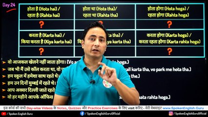 English Speaking Course Day 24 by Spoken English Guru