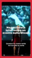 Negazionista interrompe un evento sulla Shoah