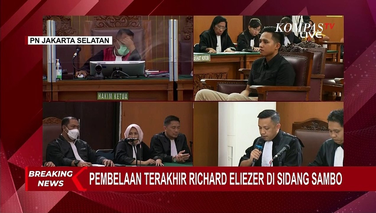 Gambar Sidang Duplik Eliezer, Ronny Talapessy