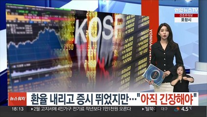 환율 내리고 증시 뛰었지만…"아직 긴장해야"