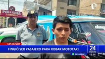 Los Olivos: Falso pasajero roba mototaxi y afirma que lo hizo porque 