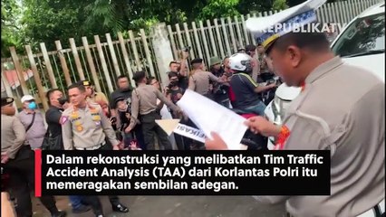 Rekonstruksi Kecelakaan Hasya Lakukan Sembilan Adegan