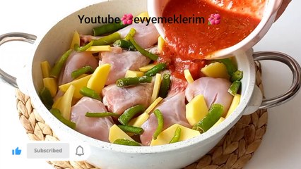 TENCEREDE SUSUZ LOKUM GİBİ SOSLU TAVUK YEMEĞİ  5 DAKİKADA SU KATMADAN daha kolayı yok
